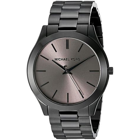 michael kors slim runway watch gunmetal|Michael Kors men's watches black.